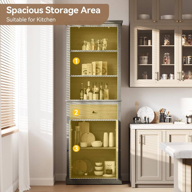 Tall Bathroom Cabinet Storage, Storage Cabinet with Drawers