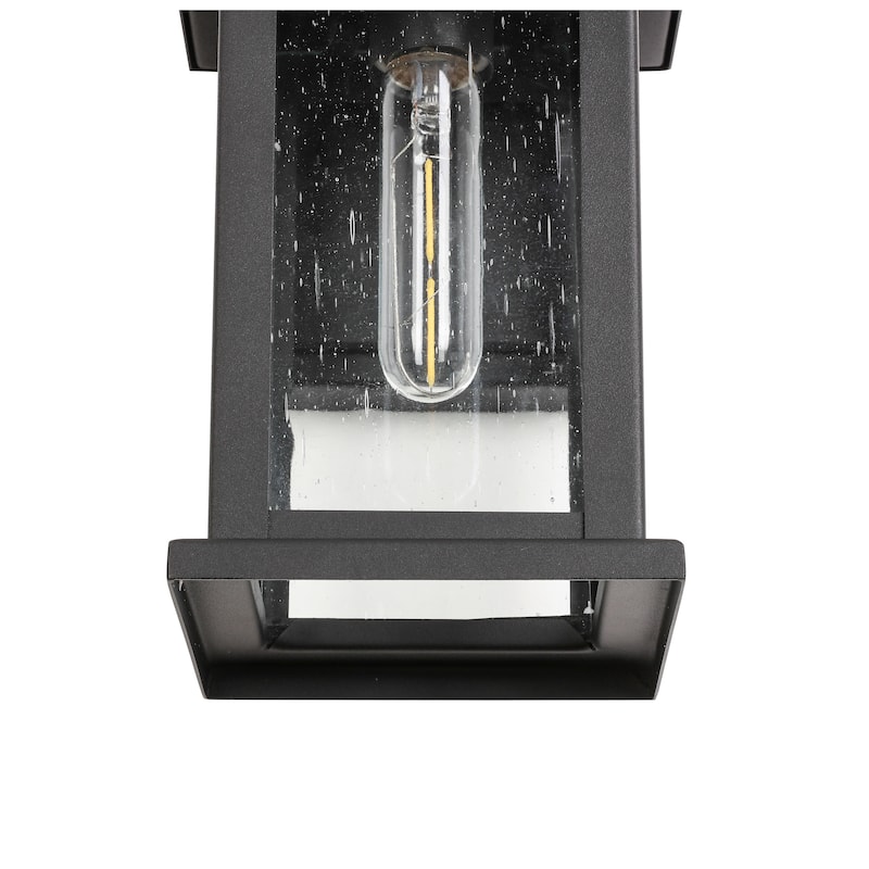 Black Not Motion Sensing Dusk to Dawn Outdoor Wall Lantern