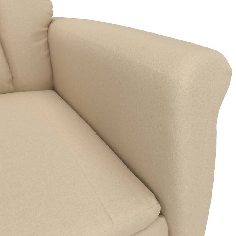 vidaXL Massage Chair Dark Grey/Light Grey/Cream Microfibre Fabric
