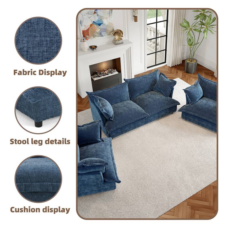 Cloud Chenille Upholstered Modular Sectional Sofa