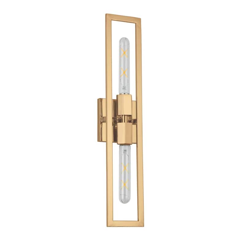 Wall Sconce Lighting 2 Light Aged Brass Wall Lamps for Bedroom Hallway