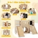 preview thumbnail 3 of 4, 8-in-1 Toddler Slide Wooden Playground with Climber - Natural