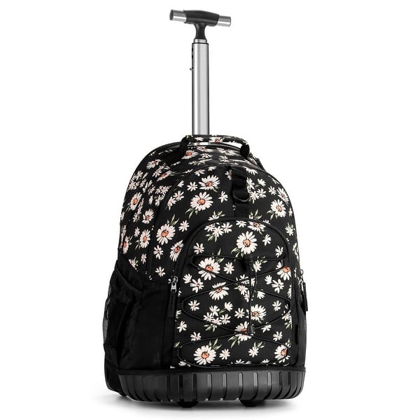 Kids Rolling Backpack for Girls Teen, 18 Inch Travel Roller Backpack with Wheels School Bookbag, Daisy Black - Bed Bath & Beyond - 42714432 Kids Rolling Backpack for Girls Teen, 18 Inch Travel Roller Backpack with Wheels School Bookbag, Daisy Black - Bed Bath & Beyond - 42714432