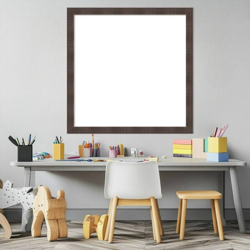 Amanti Art Whiskey Brown Rustic Framed Dry Erase Magnetic Board
