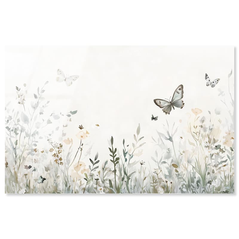 Butterfly Field Acrylic by Art Remedy, Ready to Hang - 36" x 24"