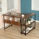 L-Shaped Desk Computer Desk with Shelves Brown - Bed Bath & Beyond ...