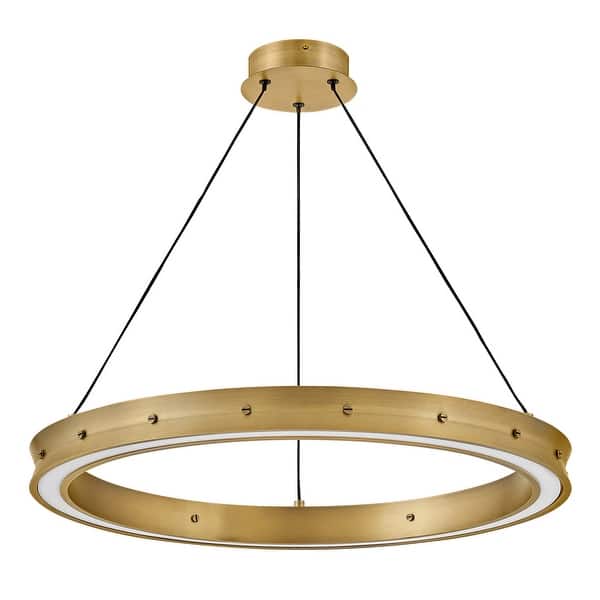 slide 2 of 10, Fredrick Ramond FR41475 Althea 26" Wide LED Ring Chandelier Lacquered Brass