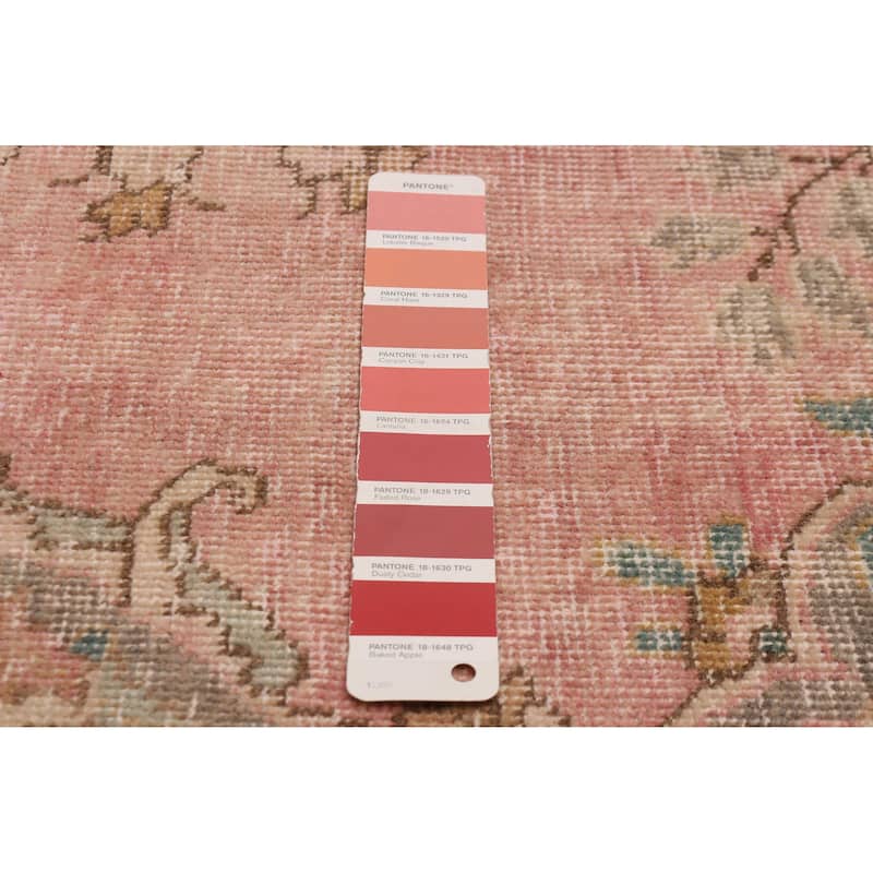 ECARPETGALLERY Hand-knotted Antalya Vintage Salmon Wool Rug - 8'2 x 10'11
