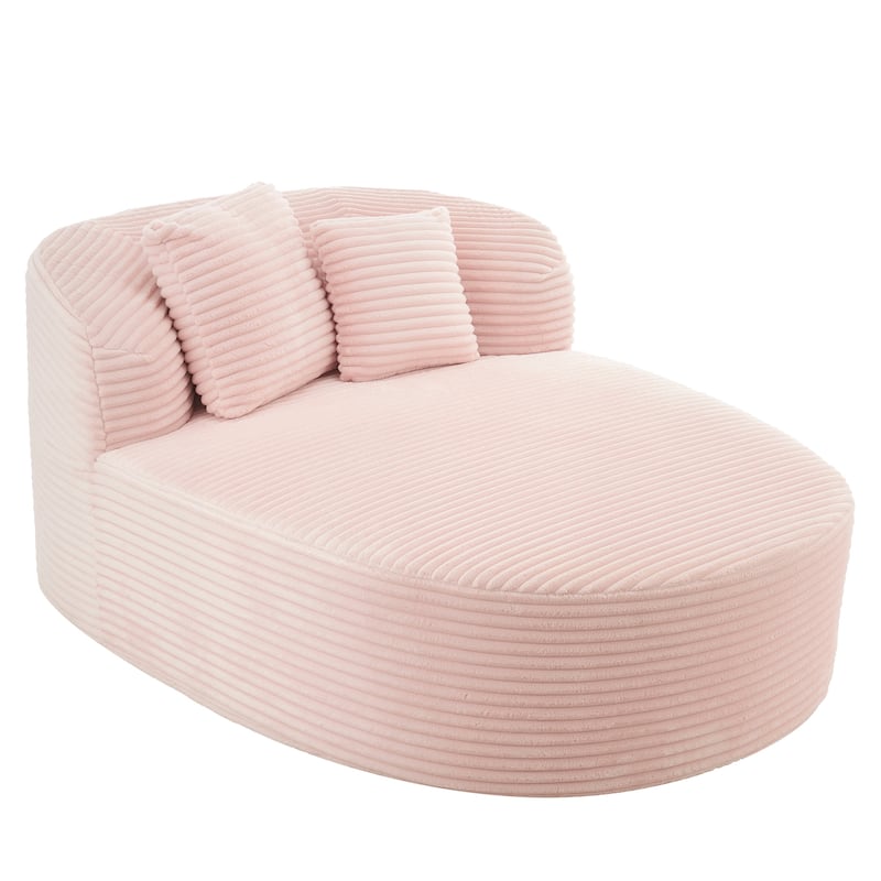 Modern Chaise Lounge Sofa Boneless Couch 51.6" Sofa Bed Compression Sofa Couch With Two Supportive Pillows