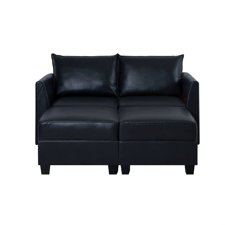 Modern DIY Convertible Modular Sectional Sofa Collection with Loveseat, Sofa, and Ottomans