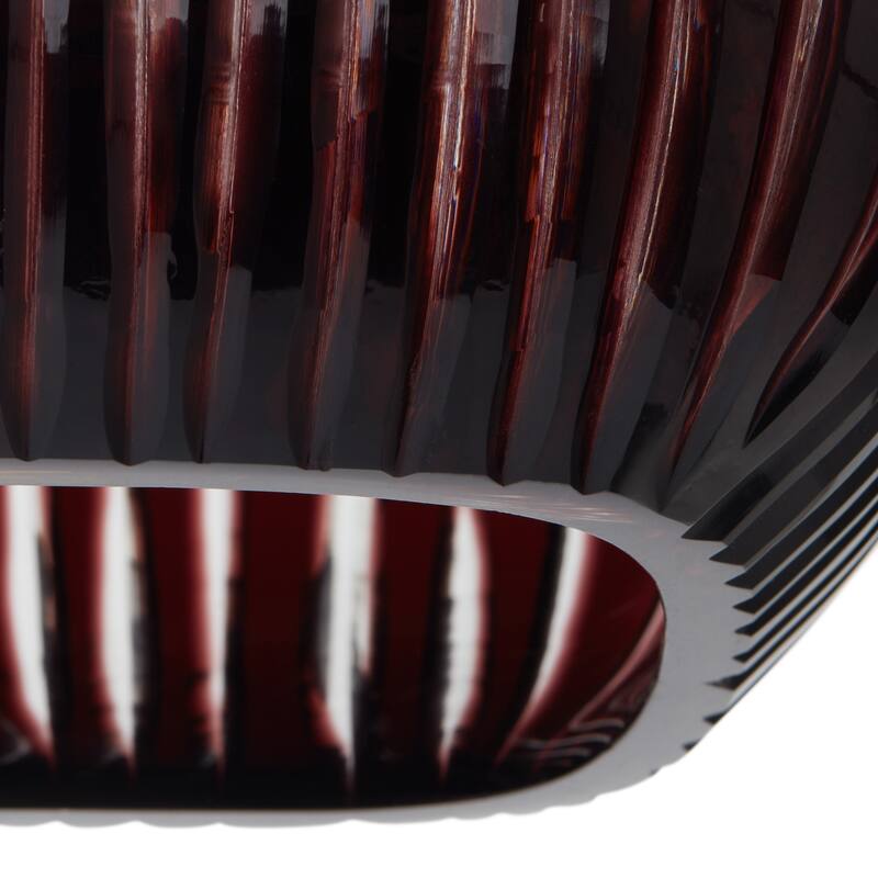 Gemma River of Goods Black Metal and Plum Hand Blown Glass 8.5-Inch Pendant Light with Adjustable Hanging Cord