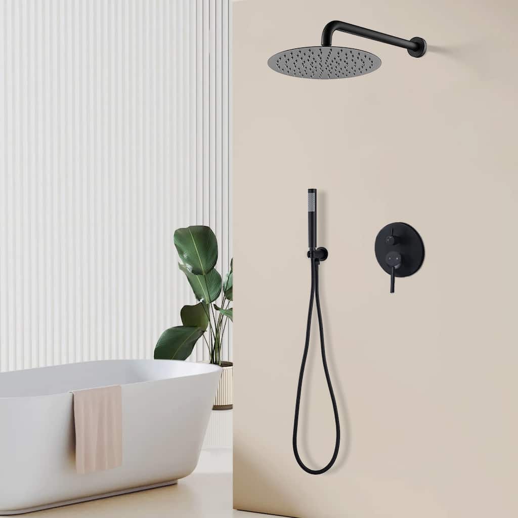 Topcraft Wall Mount Rain Shower System with Hand Shower