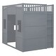 preview thumbnail 20 of 30, Full Size Solid Wood House Loft Bed with Ladder and Wardrobe for Kids