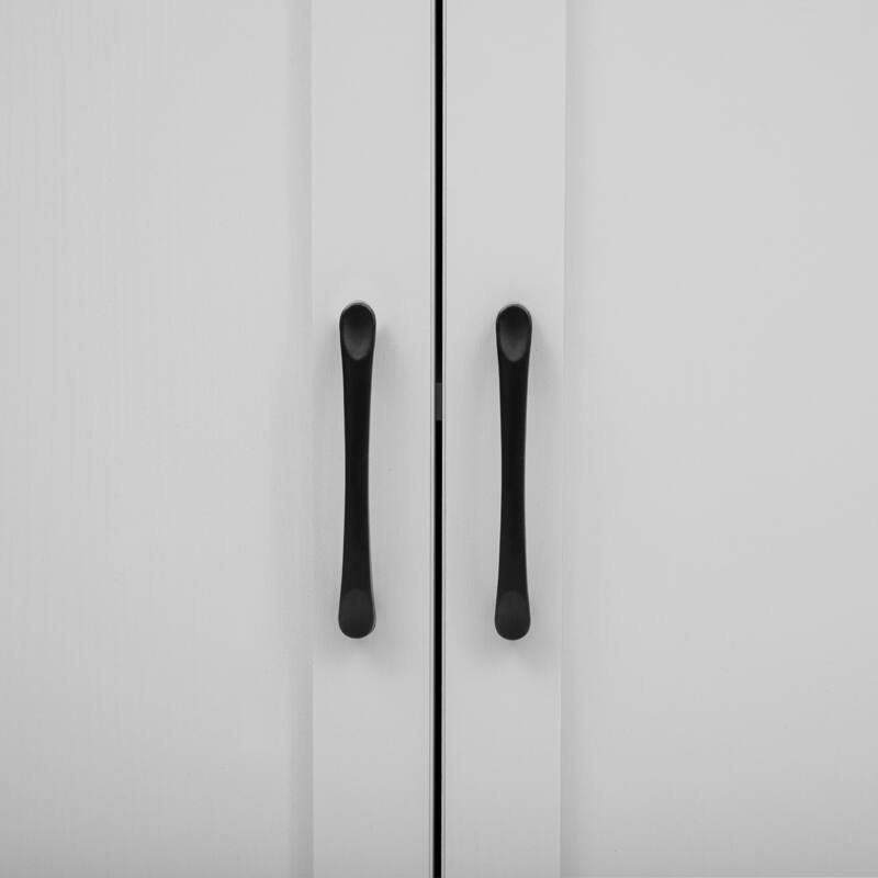 31.5'' Kitchen Island with Extendable Dining Table for 4-6 Person, Power Outlet, Open Shelves and 2 Drawers