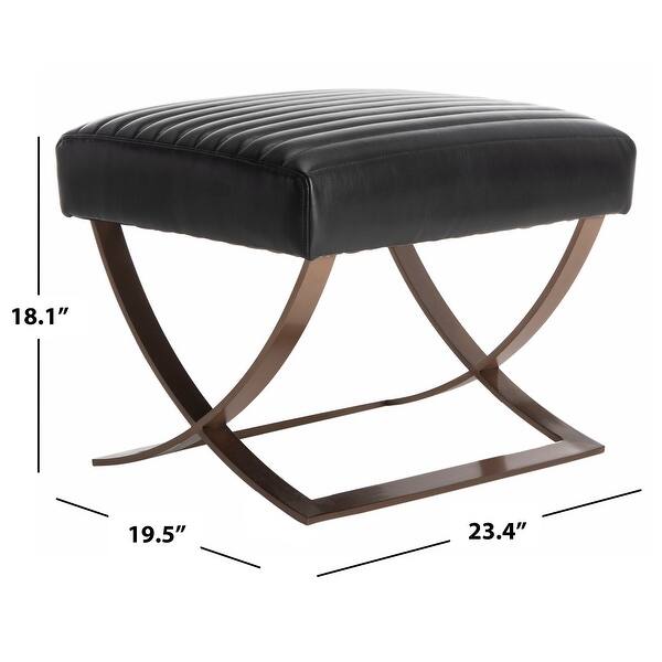Shop Safavieh Couture Aldin X Bench Black Antique Brass 23 4 X 19 5 X 18 1 On Sale Overstock 26411870