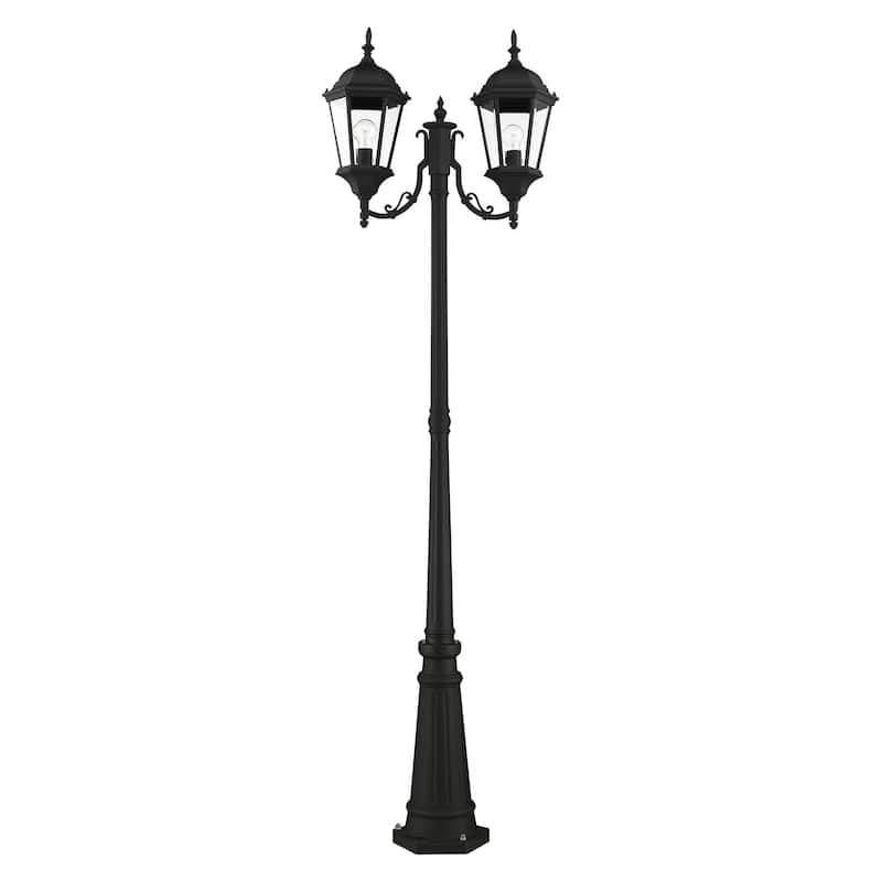 Livex Lighting Hamilton 2 Light 86" Tall Outdoor Multi Head Post Light