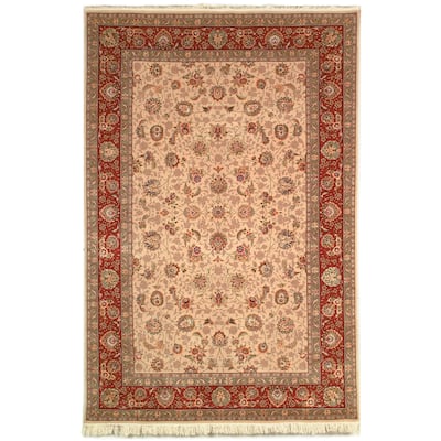 SAFAVIEH Couture Hand-knotted Tabriz Floral Alfaia Traditional Oriental Wool