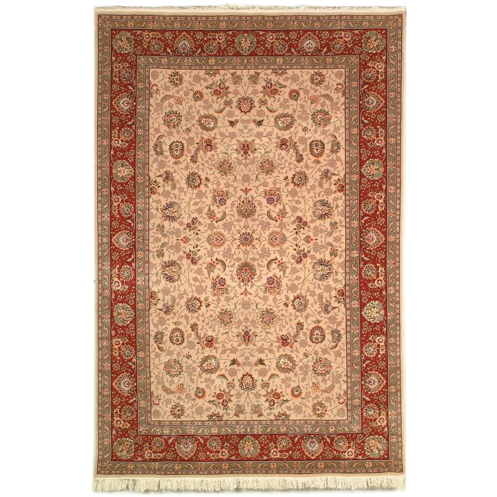 SAFAVIEH Couture Hand-knotted Tabriz Floral Alfaia Traditional Oriental Wool