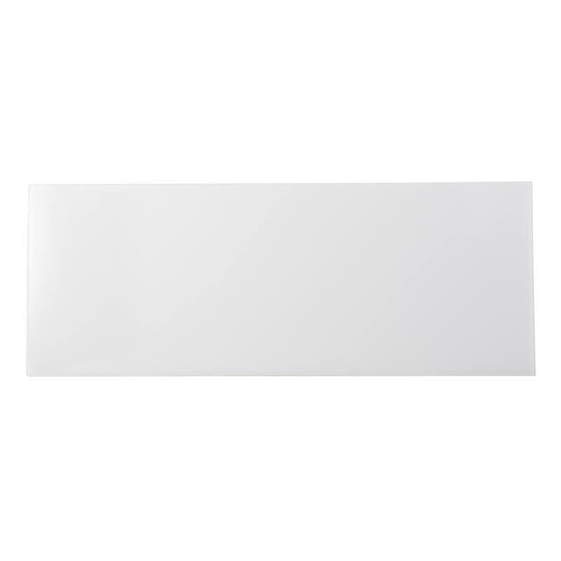 SEI Furniture Meramec Contemporary White Glass Console Table