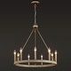 preview thumbnail 5 of 6, Acroma 9-light Modern Farmhouse Wagon Wheel Chandelier