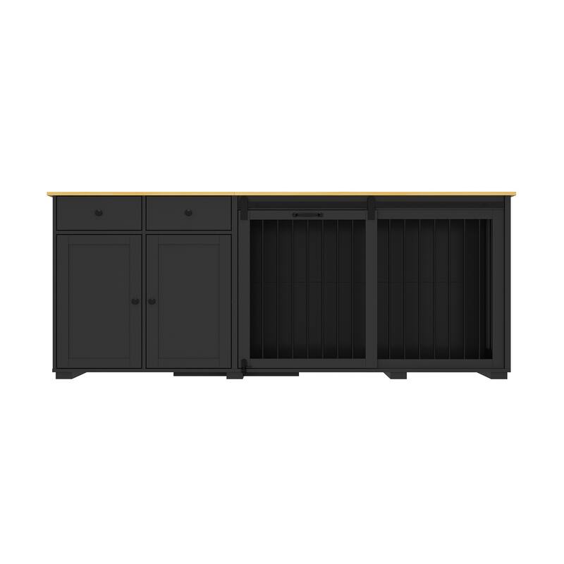 Dual-Drawer Cabinet Pet Sanctuary Contemporary Home Storage Solution