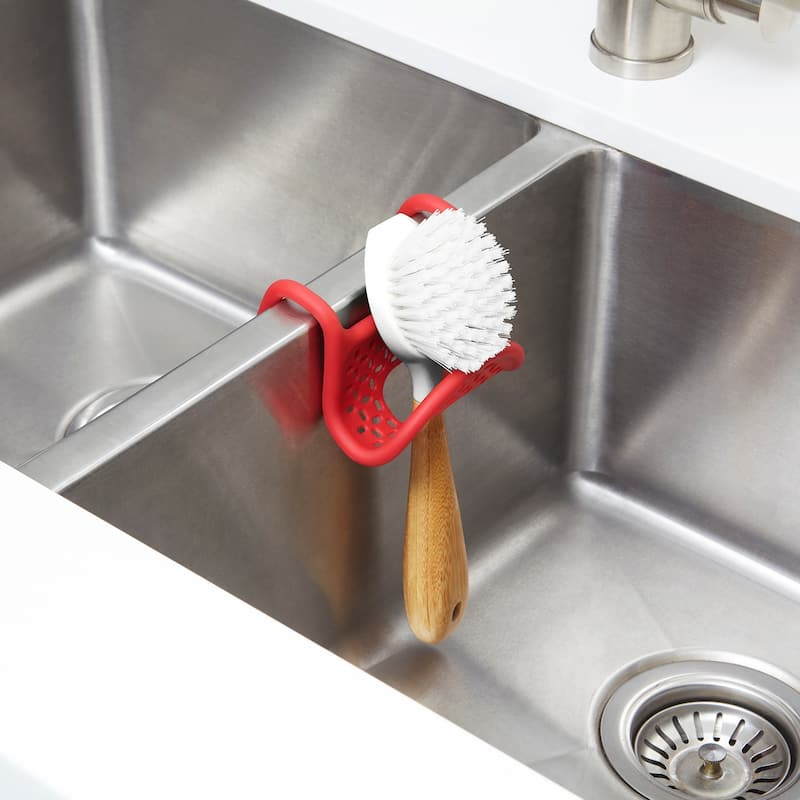 Umbra Sling Caddy Flexible Sink Soap Sponge or Cleaning Brush Holder