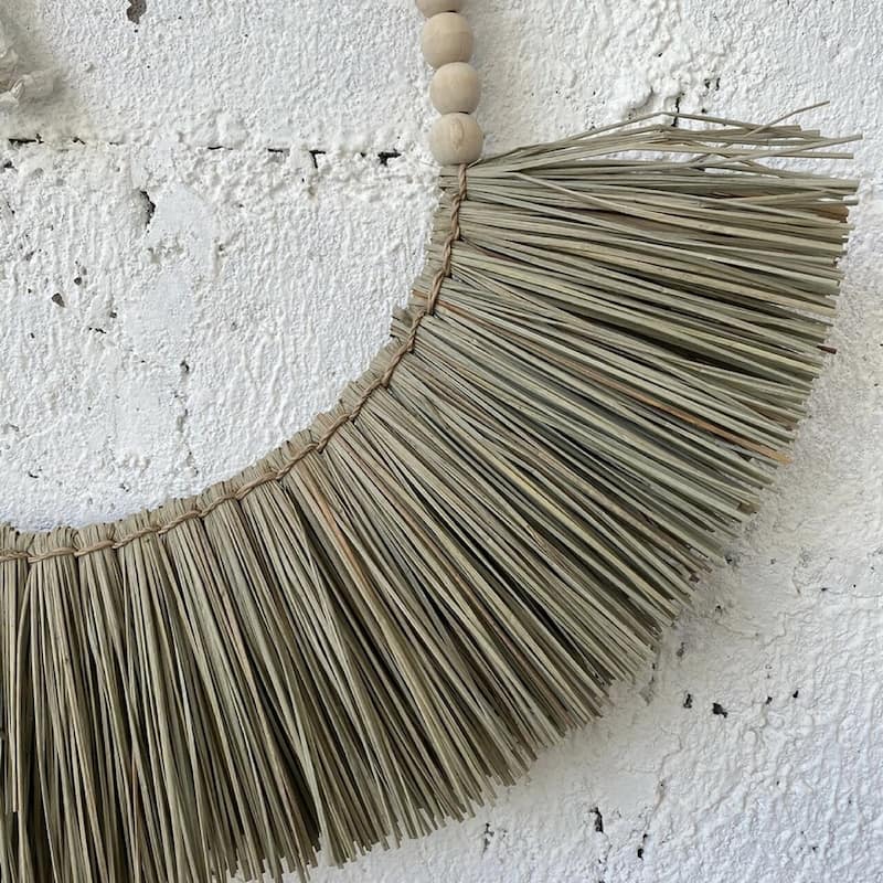 Artissance 30 in. Tall Black/Natural Finish Straw Wall Decor Small
