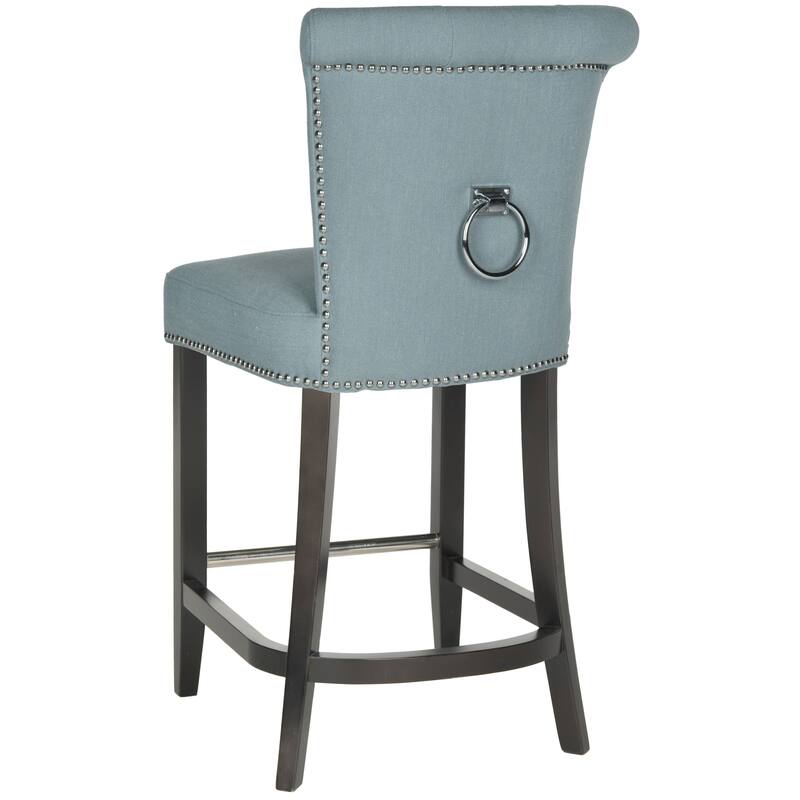 SAFAVIEH Deedee Charcoal Ring Counter Stool - 19.6" x 24.2" x 39.8" - 20Wx24Dx40H