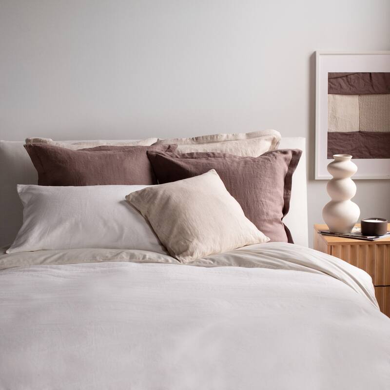 100% French Linen Throw Pillow Sham by BOKSER HOME