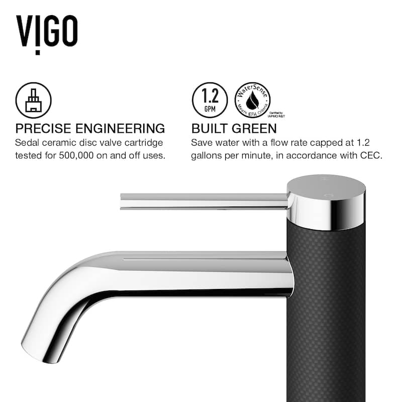 VIGO Lexington 10" H Single Handle Single Hole Bathroom Vessel Faucet