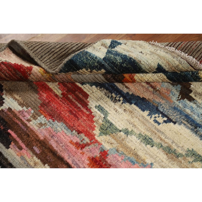 Moroccan Oriental Rug Hand-Knotted Tribal Wool Carpet - 4'1" x 6'0"