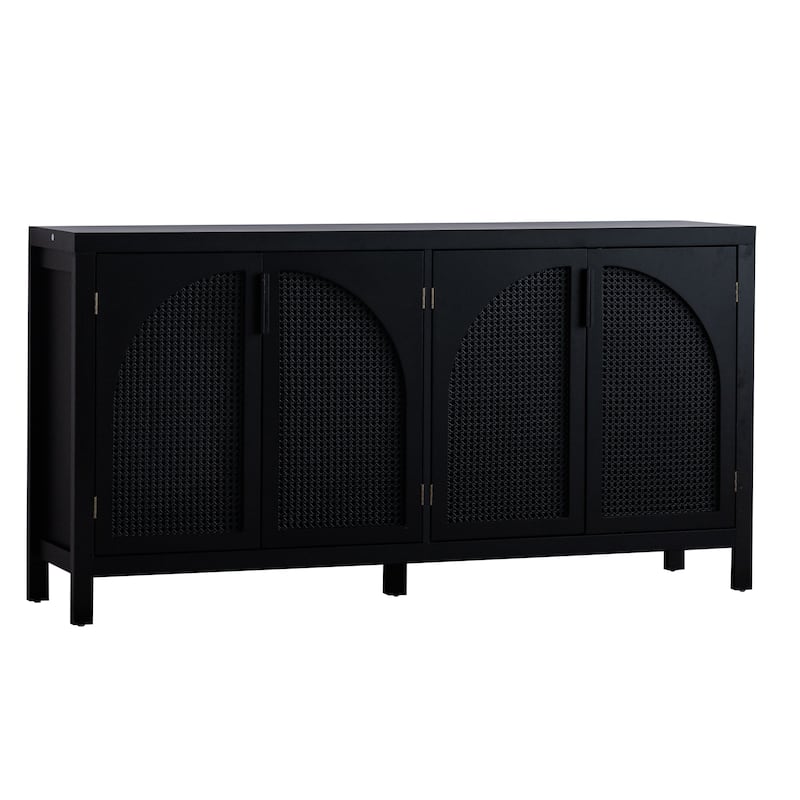 Modern Storage Sideboard Buffet Cabinet with Artificial Rattan Door, Sideboard Buffet Cabinet for Living Room,Kitchen