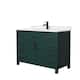 Option Green, Black Trim, Carrara Cultured Marble Top