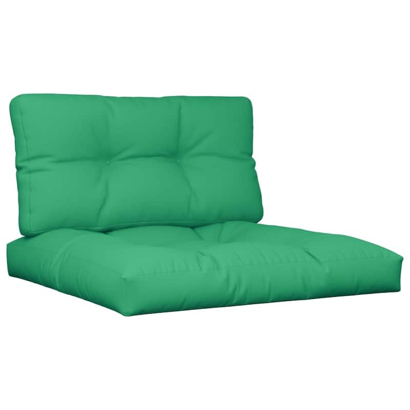 vidaXL Pallet Cushion Green 100% polyester 31.5 x 31.5 x 4.7 in - 31.5 x 31.5 x 4.7 in
