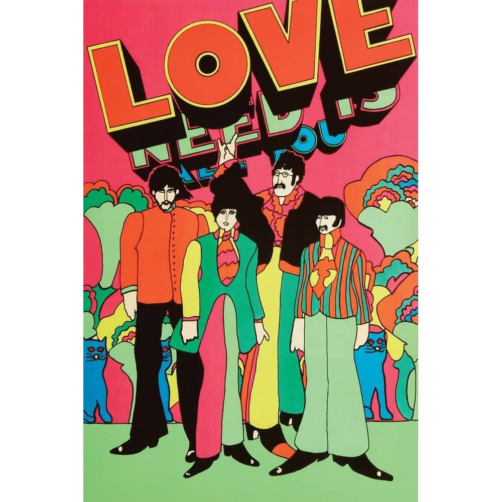 Beatles All You Need Is Love Art Poster - 24 x 36 Inch