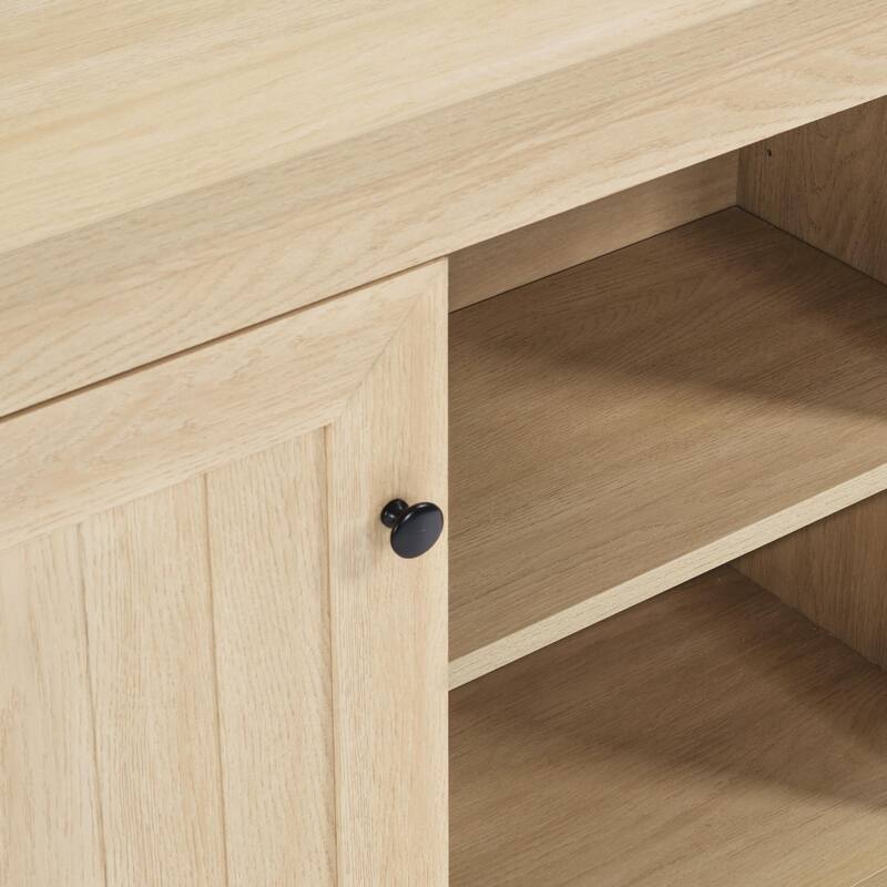 72 Inch Sideboard with Storage Cabinets, Minimalist TV Stand for Living Room, Entryway & Pantry, Dark Walnut