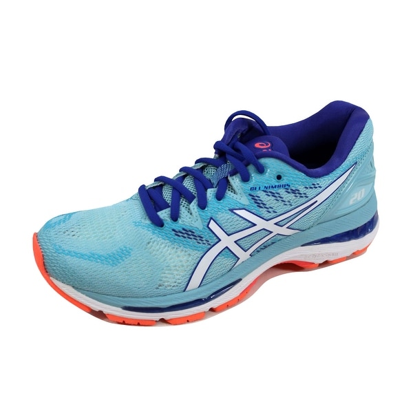 Shop Asics Women's Gel Nimbus 20 Porcelain Blue/White-Asics Blue T850N 1401  - Overstock - 21893550