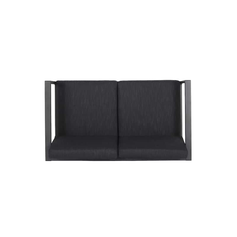 Navan Outdoor 4 Seater Aluminum Chat Set by Christopher Knight Home