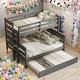 preview thumbnail 11 of 18, Twin over Full Bunk Bed with Twin Size Trundle, Utilize the Space, White Gray