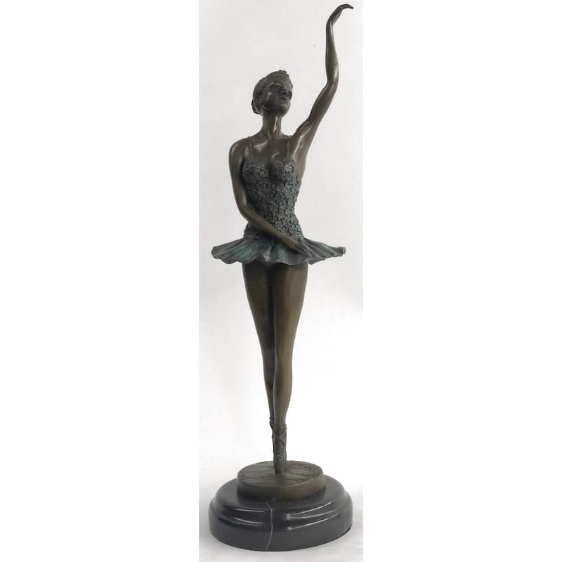 Bronze Sculpture Hand Made Signed Original Milo Ballerina Dancer Hot Cast Decor