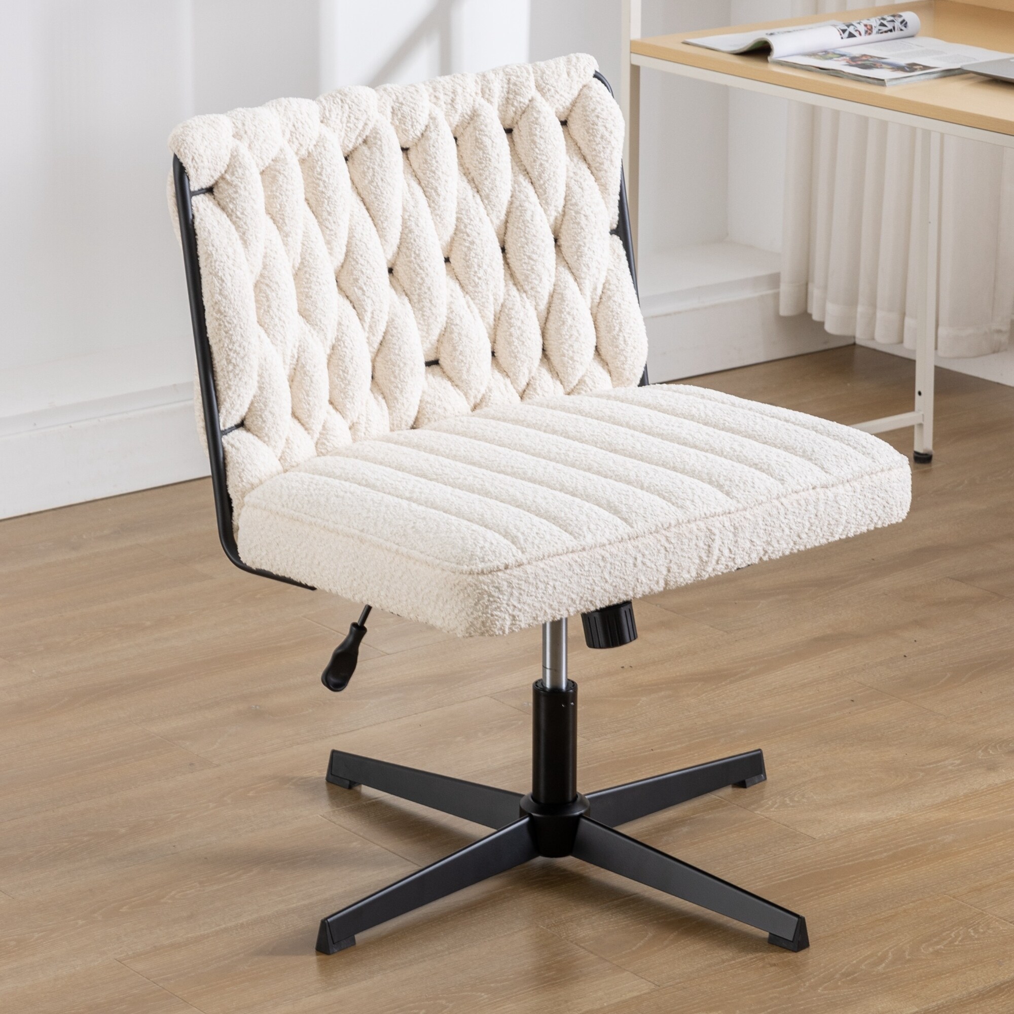 Office chair adjustable sales height no wheels