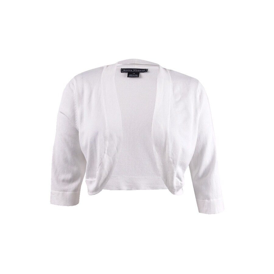 plus size white shrug cardigan