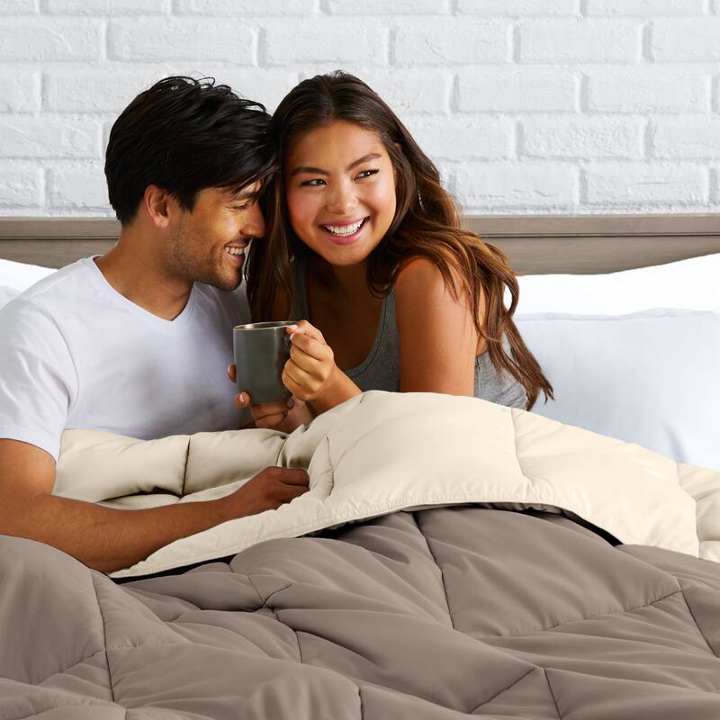 Bare Home Reversible All Season Down Alternative Comforter