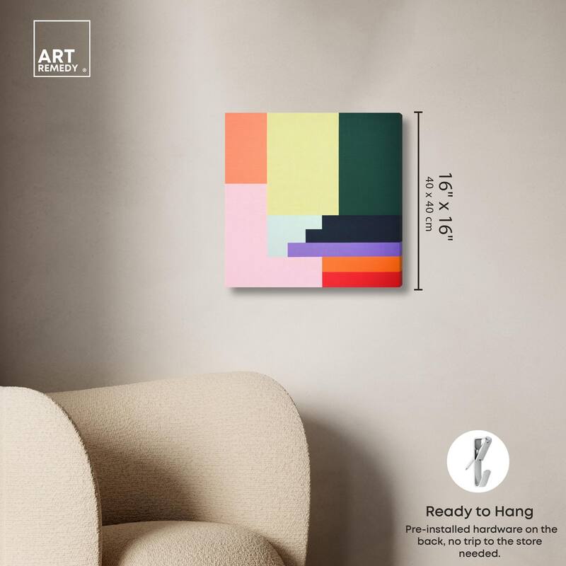Rectilinear Rhapsody II Canvas by Art Remedy, Gallery Wrapped