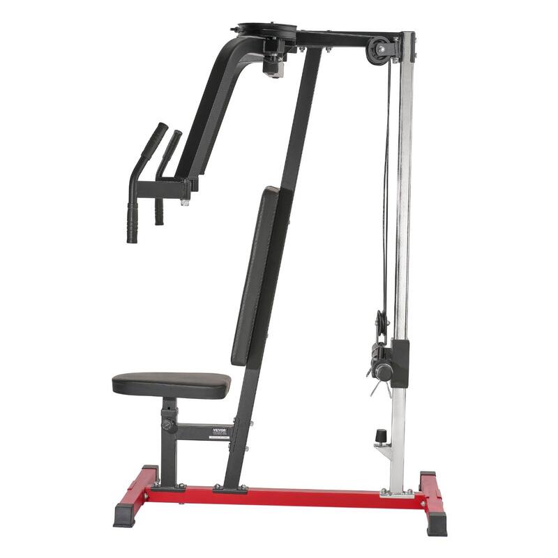 Multi-Function Upper Body Workout Machine Seated Dip Press with Adjustable Seat and Grip - 43” x 65” x 65”