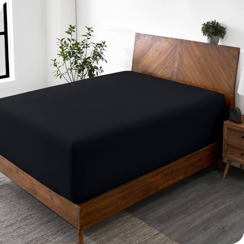 Bare Home Ultra-Soft Microfiber 22 Inch Extra Deep Pocket Fitted Sheet