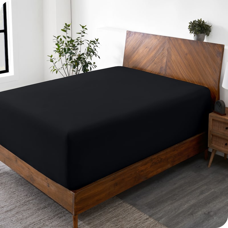 Bare Home Ultra-Soft Microfiber 24 Inch Extra Deep Pocket Fitted Sheet