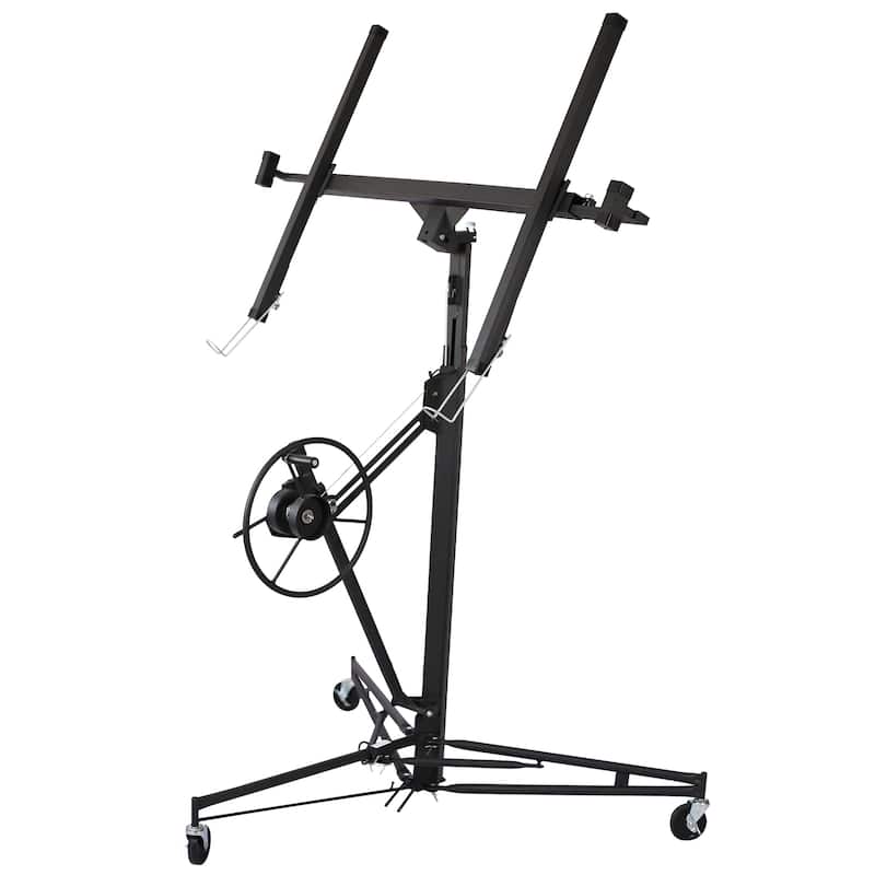 16ft Drywall Lift Rolling Panel Hoist Jack Lifter - Black