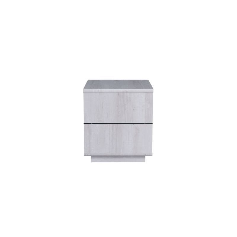 Jessica Contemporary 22-inch Glass Shelf-insert Side Table by Furniture of America