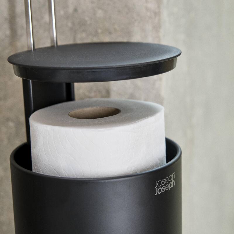 EasyStore Toilet Paper Roll Holder with Concealed Storage